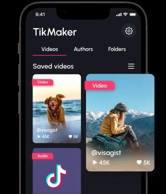 Saved videos in app